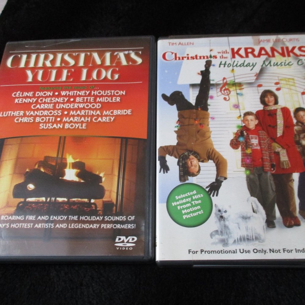 Lot of Sony Yule Log DVD and Christmas with the Kranks Music CD